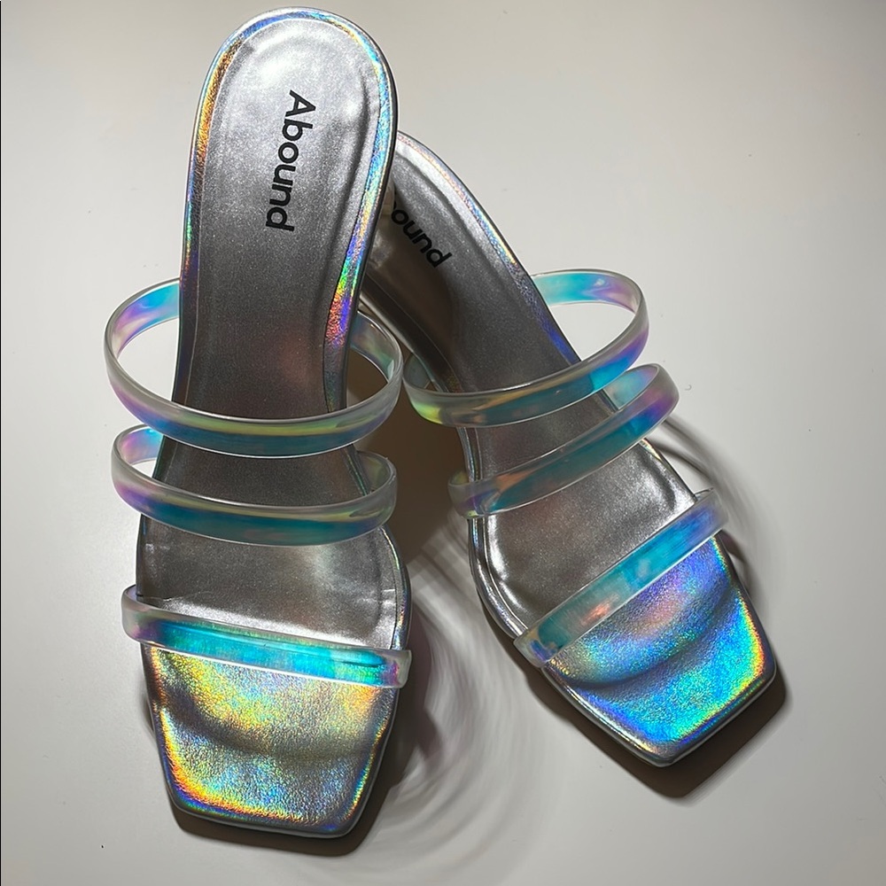 Abound Silver Disco Funky Women's Heeled Sandals